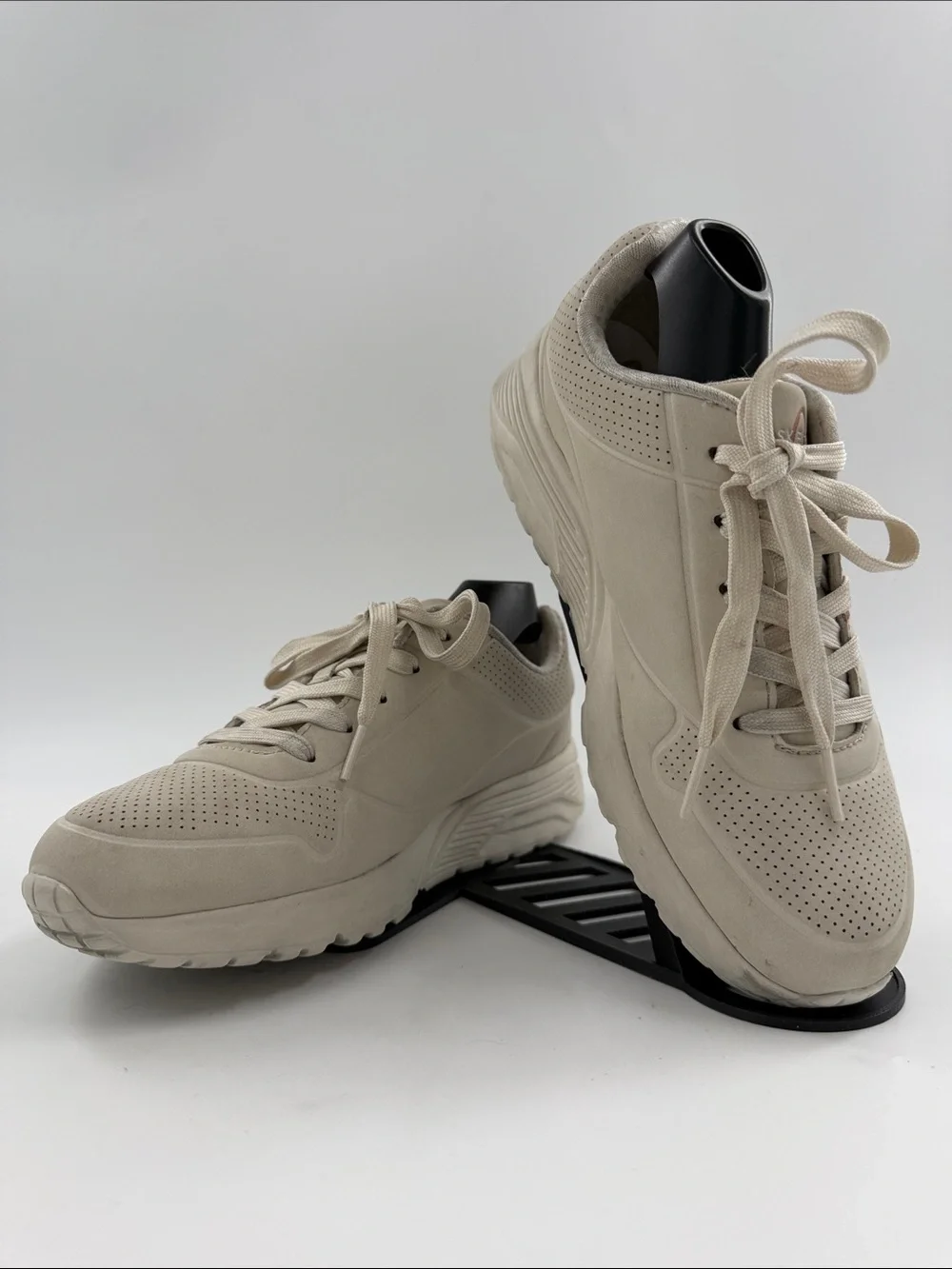 Skechers x JGoldcrown Uno Lite Metallic Love Sneakers Gold Silver Women's Size 5